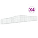 Schanskorven 4 St Gewelfd 400X30X40/60 Cm Ijzer 400 x 30 x 40/60 cm
