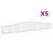 Schanskorven 5 St Gewelfd 400X30X40/60 Cm Ijzer 400 x 30 x 40/60 cm