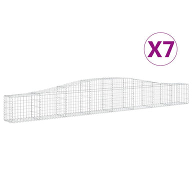 Schanskorven 7 St Gewelfd 400X30X40/60 Cm Ijzer 400 x 30 x 40/60 cm