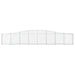 Schanskorven 3 St Gewelfd 400X30X60/80 Cm Ijzer 400 x 30 x 60/80 cm