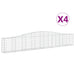 Schanskorven 4 St Gewelfd 400X30X60/80 Cm Ijzer 400 x 30 x 60/80 cm