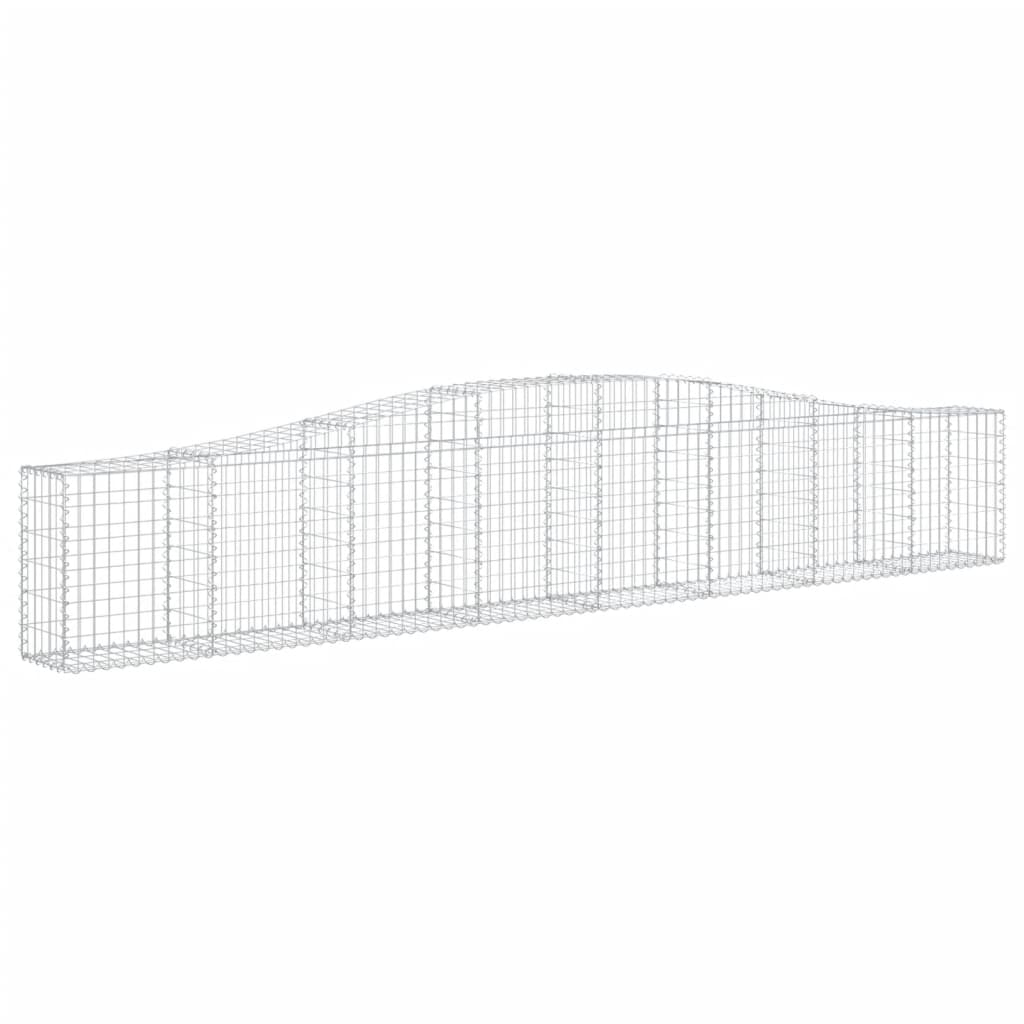Schanskorven 4 St Gewelfd 400X30X60/80 Cm Ijzer 400 x 30 x 60/80 cm