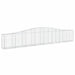 Schanskorven 4 St Gewelfd 400X30X60/80 Cm Ijzer 400 x 30 x 60/80 cm