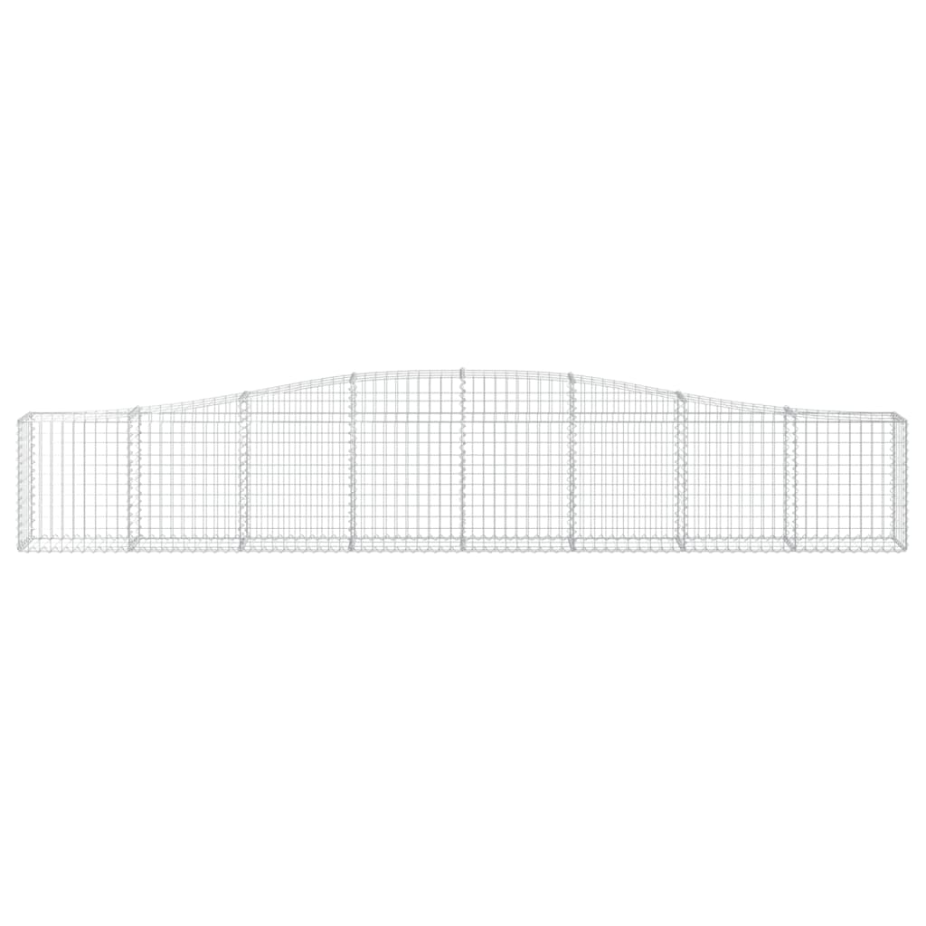 Schanskorven 4 St Gewelfd 400X30X60/80 Cm Ijzer 400 x 30 x 60/80 cm