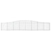 Schanskorven 4 St Gewelfd 400X30X60/80 Cm Ijzer 400 x 30 x 60/80 cm