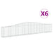 Schanskorven 6 St Gewelfd 400X30X60/80 Cm Ijzer 400 x 30 x 60/80 cm