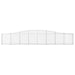 Schanskorven 6 St Gewelfd 400X30X60/80 Cm Ijzer 400 x 30 x 60/80 cm