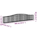 Schanskorven 6 St Gewelfd 400X30X60/80 Cm Ijzer 400 x 30 x 60/80 cm
