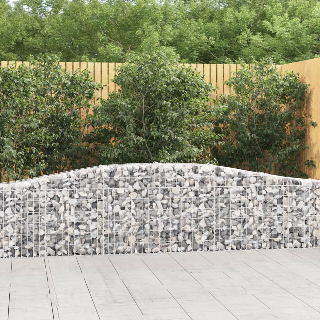 Schanskorven 6 St Gewelfd 400X30X60/80 Cm Ijzer 400 x 30 x 60/80 cm