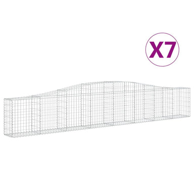 Schanskorven 7 St Gewelfd 400X30X60/80 Cm Ijzer 400 x 30 x 60/80 cm