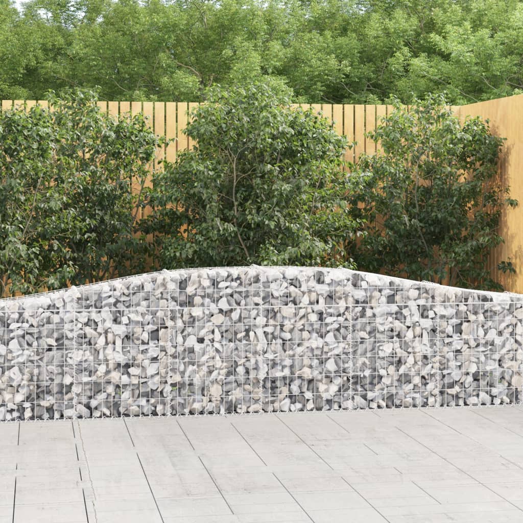 Schanskorven 8 St Gewelfd 400X30X60/80 Cm Ijzer 400 x 30 x 60/80 cm