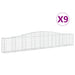 Schanskorven 9 St Gewelfd 400X30X60/80 Cm Ijzer 400 x 30 x 60/80 cm