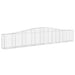 Schanskorven 9 St Gewelfd 400X30X60/80 Cm Ijzer 400 x 30 x 60/80 cm