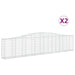 Schanskorven 2 St Gewelfd 400X30X80/100 Cmg Ijzer 400 x 30 x 80/100 cm
