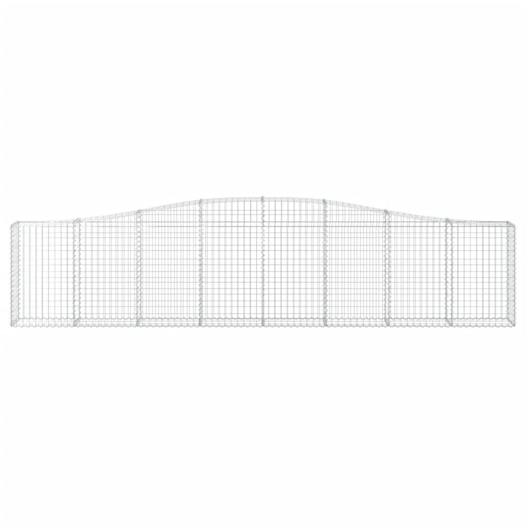 Schanskorven 3 St Gewelfd 400X30X80/100 Cm Ijzer 400 x 30 x 80/100 cm