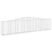 Schanskorven 5 St Gewelfd 400X30X80/100 Cm Ijzer 400 x 30 x 80/100 cm