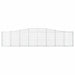 Schanskorven 5 St Gewelfd 400X30X80/100 Cm Ijzer 400 x 30 x 80/100 cm