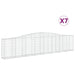 Schanskorven 7 St Gewelfd 400X30X80/100 Cm Ijzer 400 x 30 x 80/100 cm