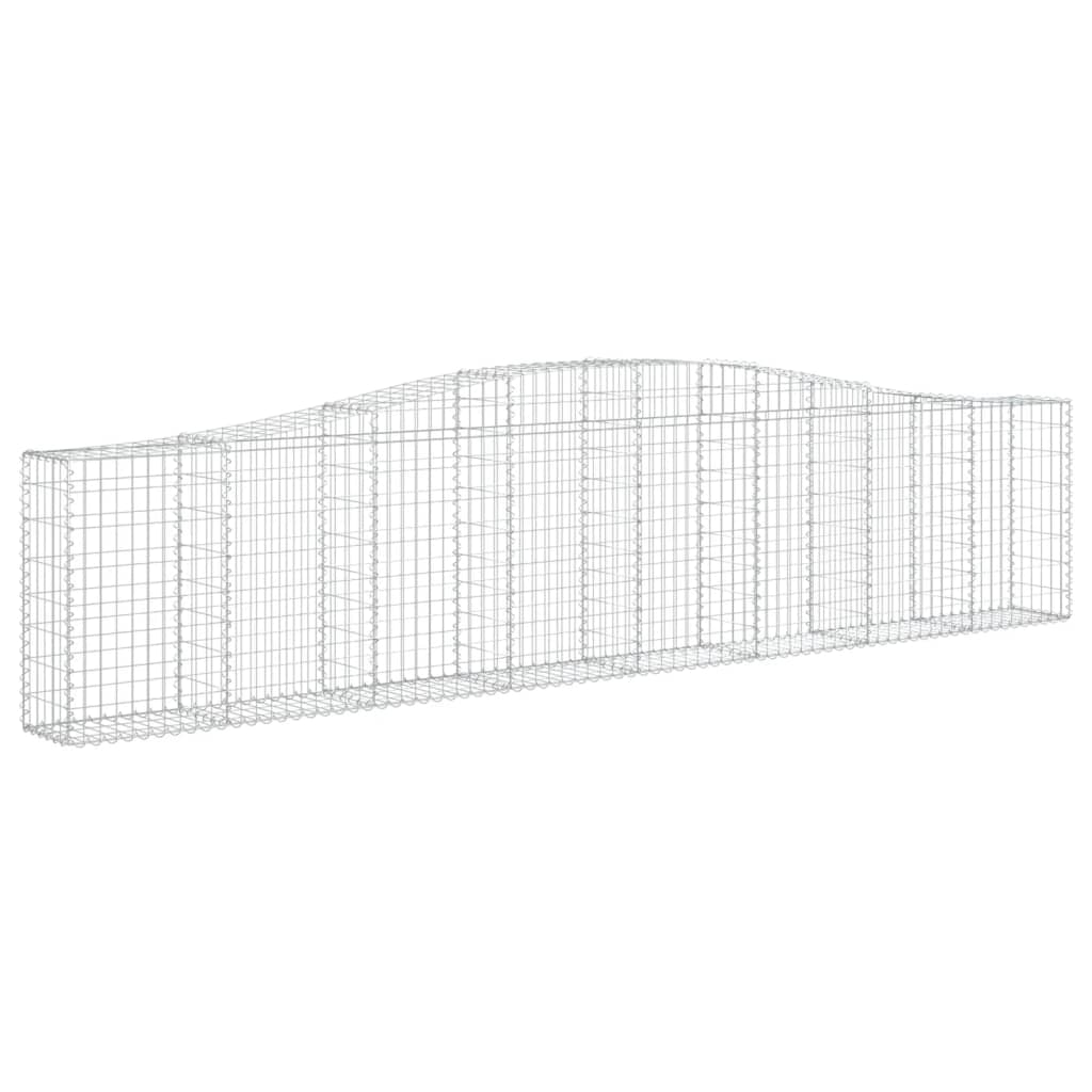 Schanskorven 7 St Gewelfd 400X30X80/100 Cm Ijzer 400 x 30 x 80/100 cm