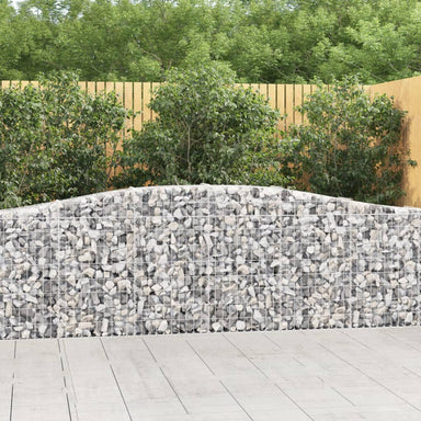 Schanskorven 7 St Gewelfd 400X30X80/100 Cm Ijzer 400 x 30 x 80/100 cm