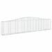 Schanskorven 8 St Gewelfd 400X30X80/100 Cm Ijzer 400 x 30 x 80/100 cm