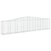 Schanskorven 9 St Gewelfd 400X30X80/100 Cm Ijzer 400 x 30 x 80/100 cm