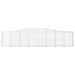 Schanskorven 9 St Gewelfd 400X30X80/100 Cm Ijzer 400 x 30 x 80/100 cm