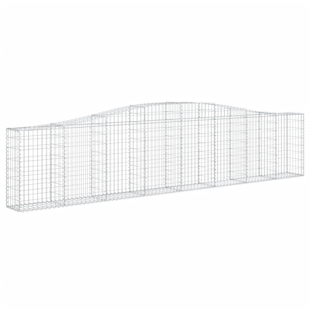 Schanskorven 15 St Gewelfd 400X30X80/100 Cm Ijzer 400 x 30 x 80/100 cm