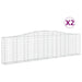 Schanskorven 2 St Gewelfd 400X30X100/120 Cm Ijzer 400 x 30 x 100/120 cm