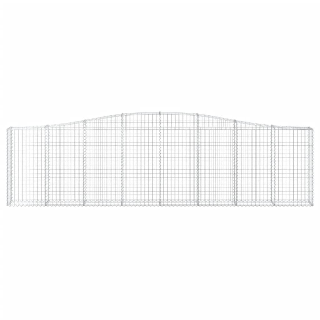 Schanskorven 2 St Gewelfd 400X30X100/120 Cm Ijzer 400 x 30 x 100/120 cm