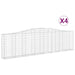Schanskorven 4 St Gewelfd 400X30X100/120 Cm Ijzer 400 x 30 x 100/120 cm