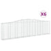 Schanskorven 6 St Gewelfd 400X30X100/120 Cm Ijzer 400 x 30 x 100/120 cm