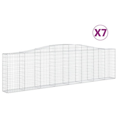 Schanskorven 7 St Gewelfd 400X30X100/120 Cm Ijzer 400 x 30 x 100/120 cm