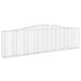 Schanskorven 7 St Gewelfd 400X30X100/120 Cm Ijzer 400 x 30 x 100/120 cm