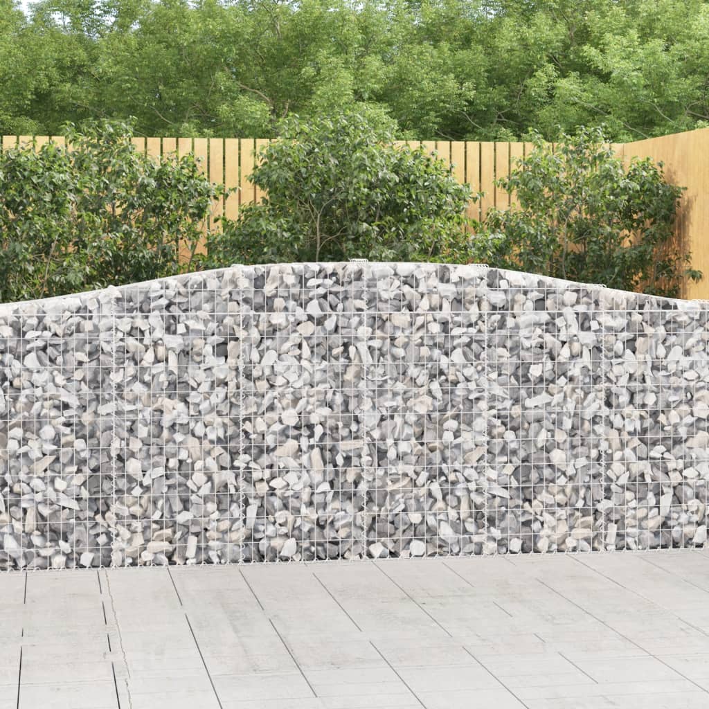 Schanskorven 7 St Gewelfd 400X30X100/120 Cm Ijzer 400 x 30 x 100/120 cm