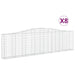 Schanskorven 8 St Gewelfd 400X30X100/120 Cm Ijzer 400 x 30 x 100/120 cm