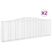 Schanskorven 2 St Gewelfd 400X30X120/140 Cm Ijzer 400 x 30 x 120/140 cm