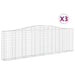 Schanskorven 3 St Gewelfd 400X30X120/140 Cm Ijzer 400 x 30 x 120/140 cm