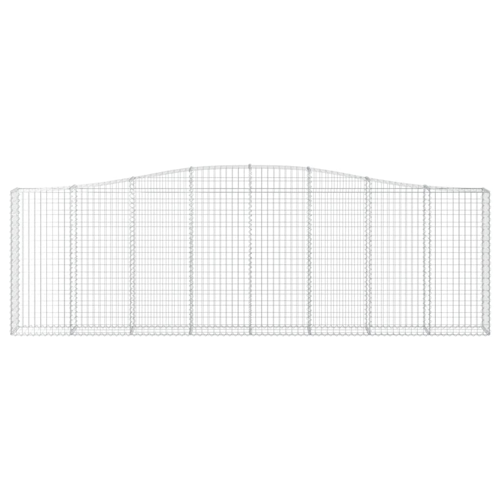 Schanskorven 3 St Gewelfd 400X30X120/140 Cm Ijzer 400 x 30 x 120/140 cm