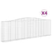 Schanskorven 4 St Gewelfd 400X30X120/140 Cm Ijzer 400 x 30 x 120/140 cm