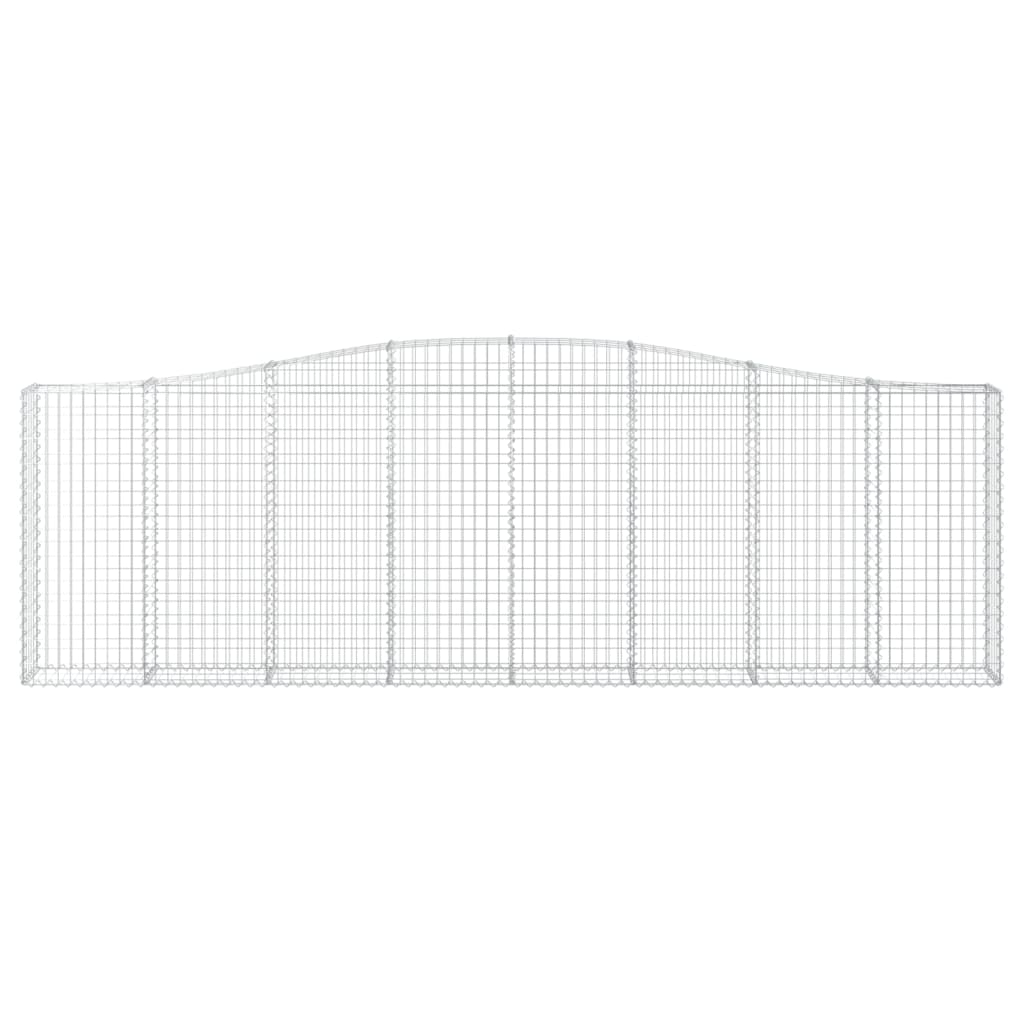 Schanskorven 4 St Gewelfd 400X30X120/140 Cm Ijzer 400 x 30 x 120/140 cm