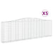 Schanskorven 5 St Gewelfd 400X30X120/140 Cm Ijzer 400 x 30 x 120/140 cm