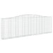 Schanskorven 5 St Gewelfd 400X30X120/140 Cm Ijzer 400 x 30 x 120/140 cm