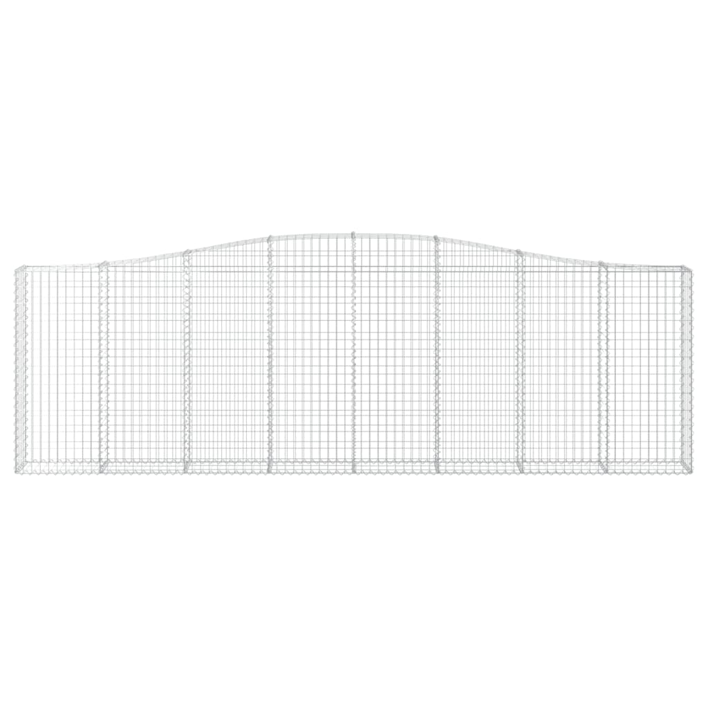Schanskorven 5 St Gewelfd 400X30X120/140 Cm Ijzer 400 x 30 x 120/140 cm