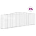 Schanskorven 6 St Gewelfd 400X30X120/140 Cm Ijzer 400 x 30 x 120/140 cm