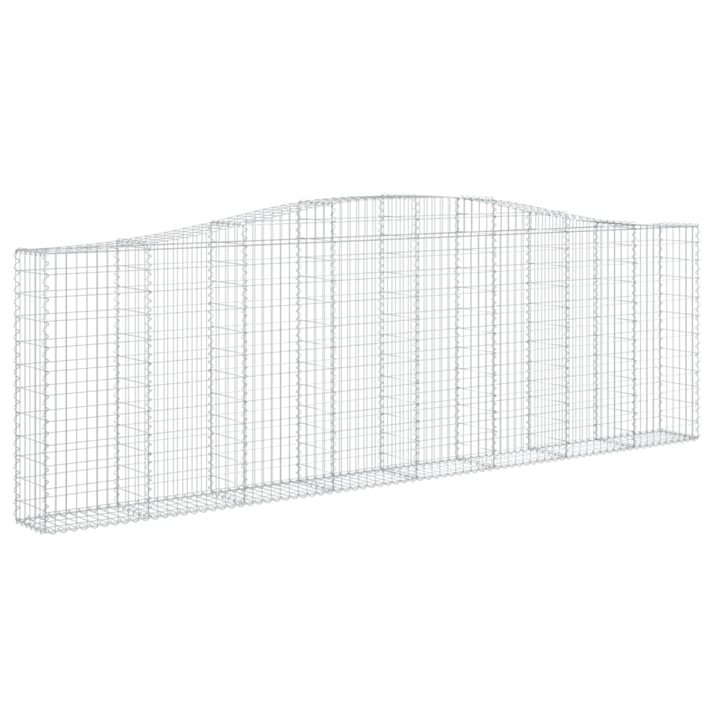 Schanskorven 6 St Gewelfd 400X30X120/140 Cm Ijzer 400 x 30 x 120/140 cm