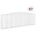 Schanskorven 7 St Gewelfd 400X30X120/140 Cm Ijzer 400 x 30 x 120/140 cm