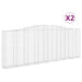 Schanskorven 2 St Gewelfd 400X30X140/160 Cm Ijzer 400 x 30 x 140/160 cm