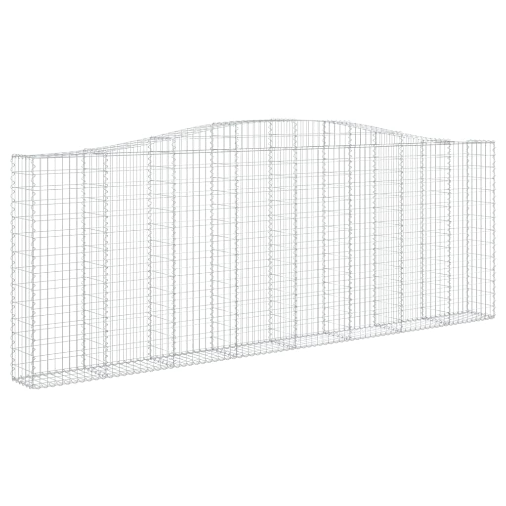 Schanskorven 2 St Gewelfd 400X30X140/160 Cm Ijzer 400 x 30 x 140/160 cm