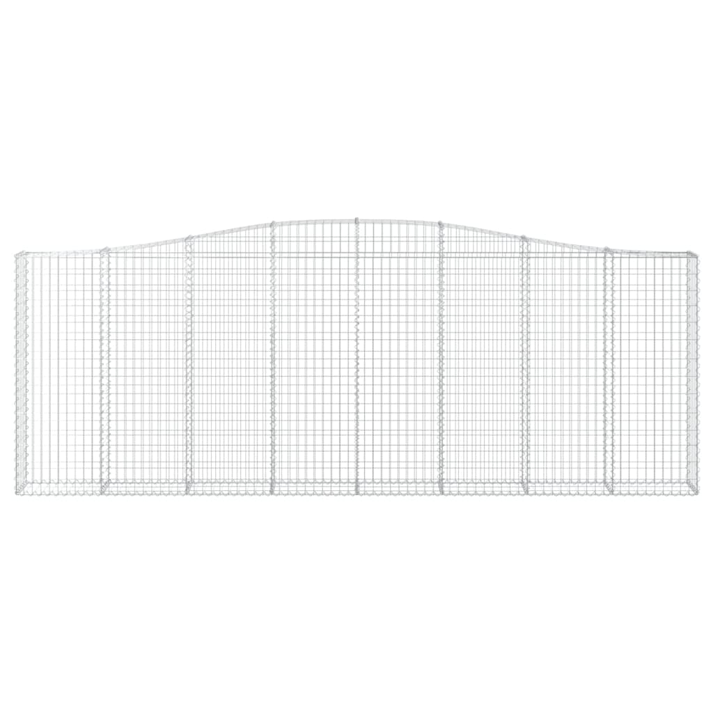 Schanskorven 2 St Gewelfd 400X30X140/160 Cm Ijzer 400 x 30 x 140/160 cm
